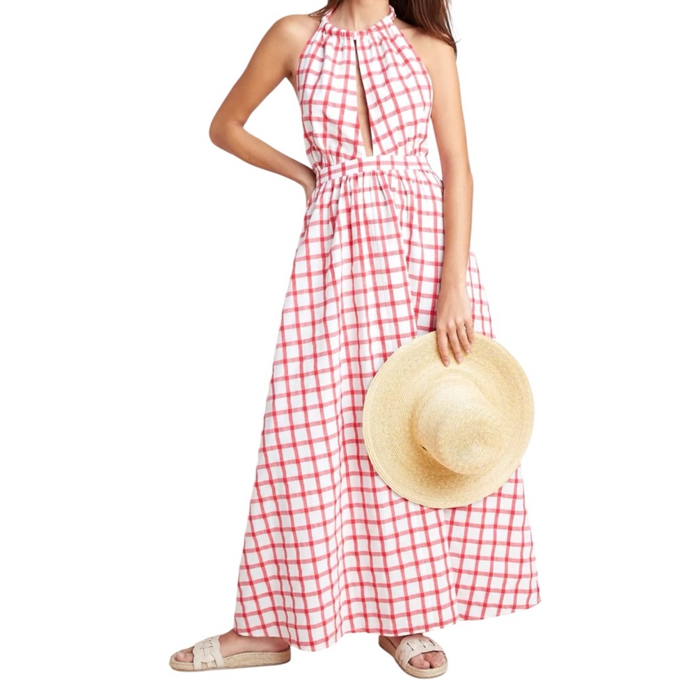 Mara Hoffman Swim Anthropologie Linny Maxi Dress EUC Size Medium RUNS SMALL